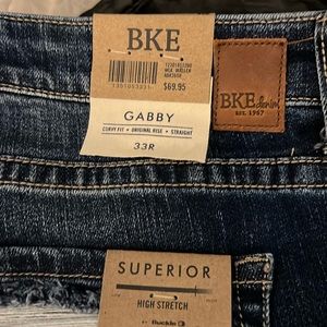 COPY - Women’s jeans.  BKE- “Gabby” 33R. New with tags.